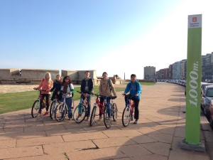 bike tour in Montevideo on rambla